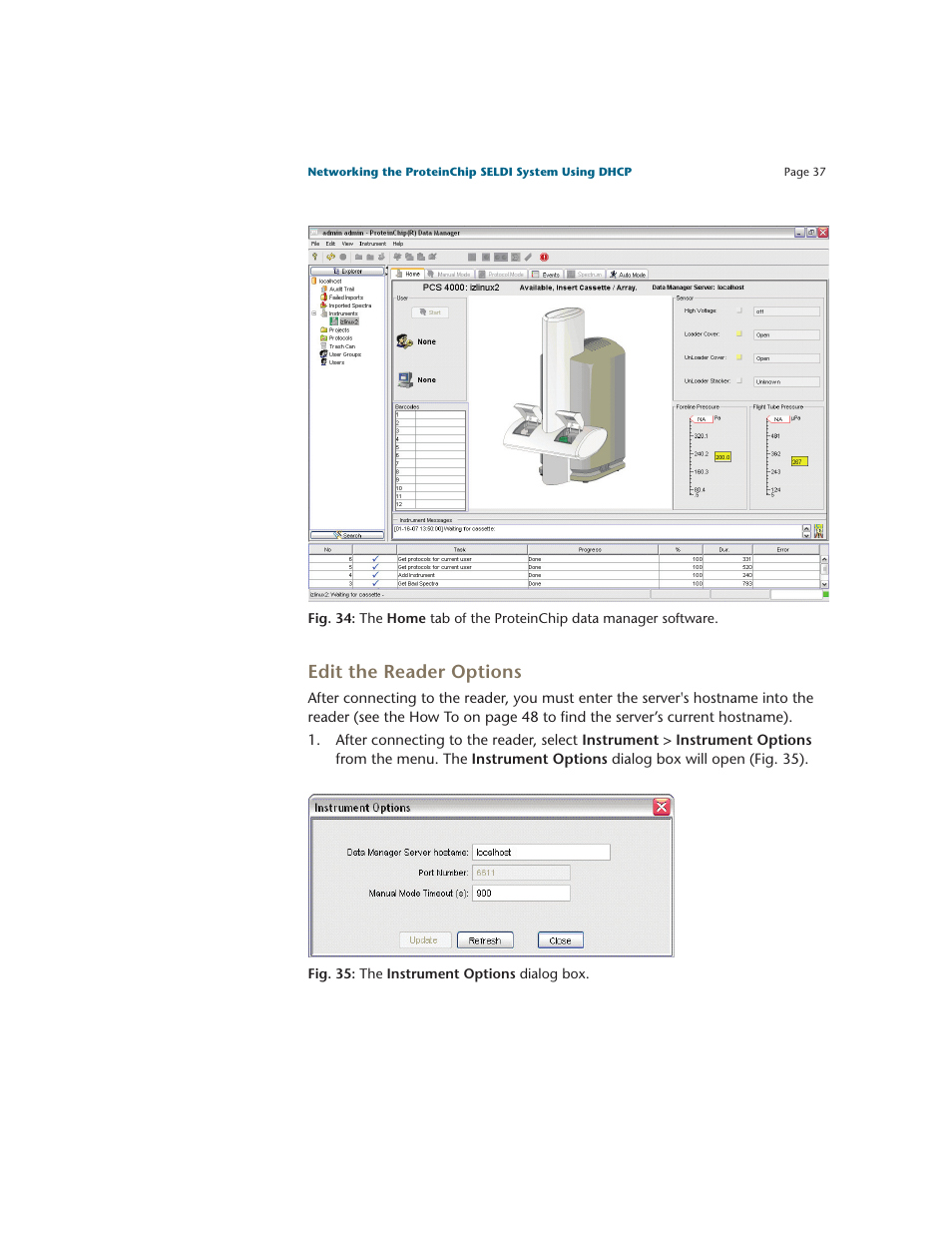 Edit the reader options | Bio-Rad ProteinChip Data Manager Software User Manual | Page 42 / 58