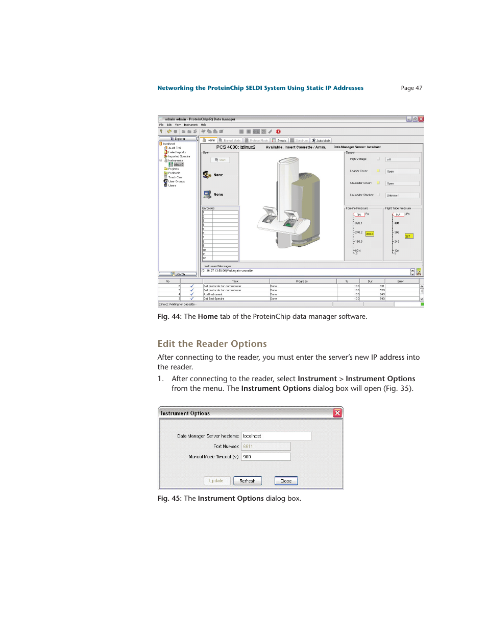 Edit the reader options | Bio-Rad ProteinChip Data Manager Software User Manual | Page 52 / 58