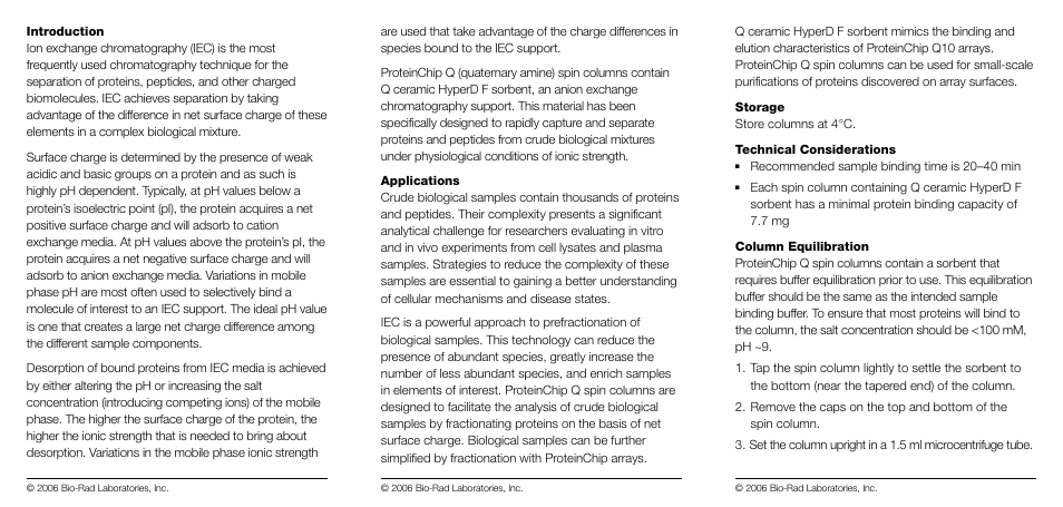 Bio-Rad ProteinChip Fractionation and Purification Products User Manual | Page 2 / 2