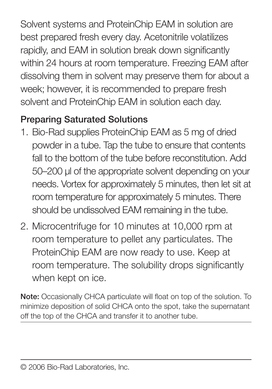 Bio-Rad ProteinChip Matrices User Manual | Page 5 / 8
