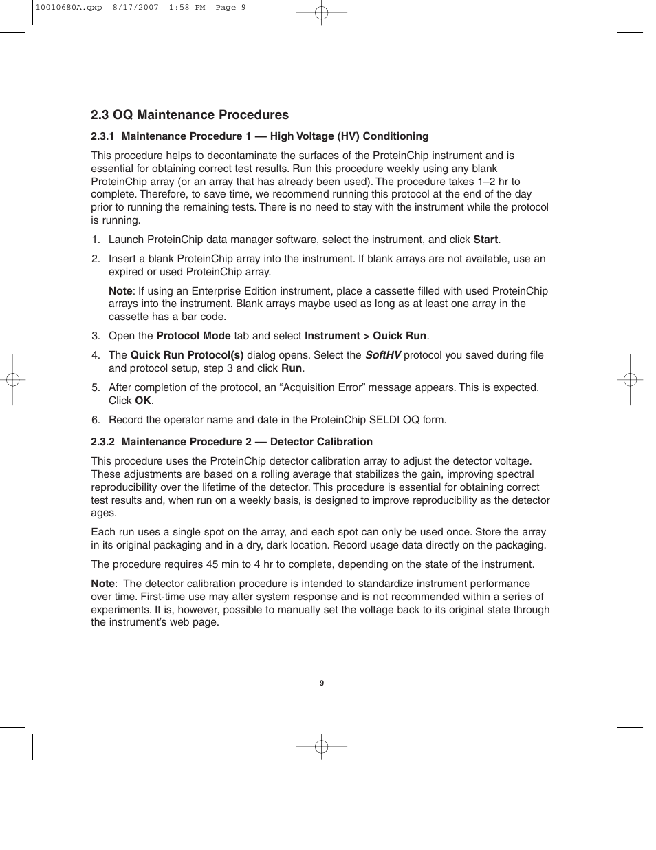 Bio-Rad ProteinChip Qualification and Calibration Kits User Manual | Page 12 / 35