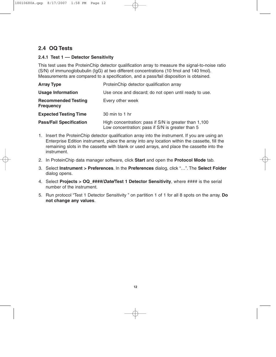 Bio-Rad ProteinChip Qualification and Calibration Kits User Manual | Page 15 / 35