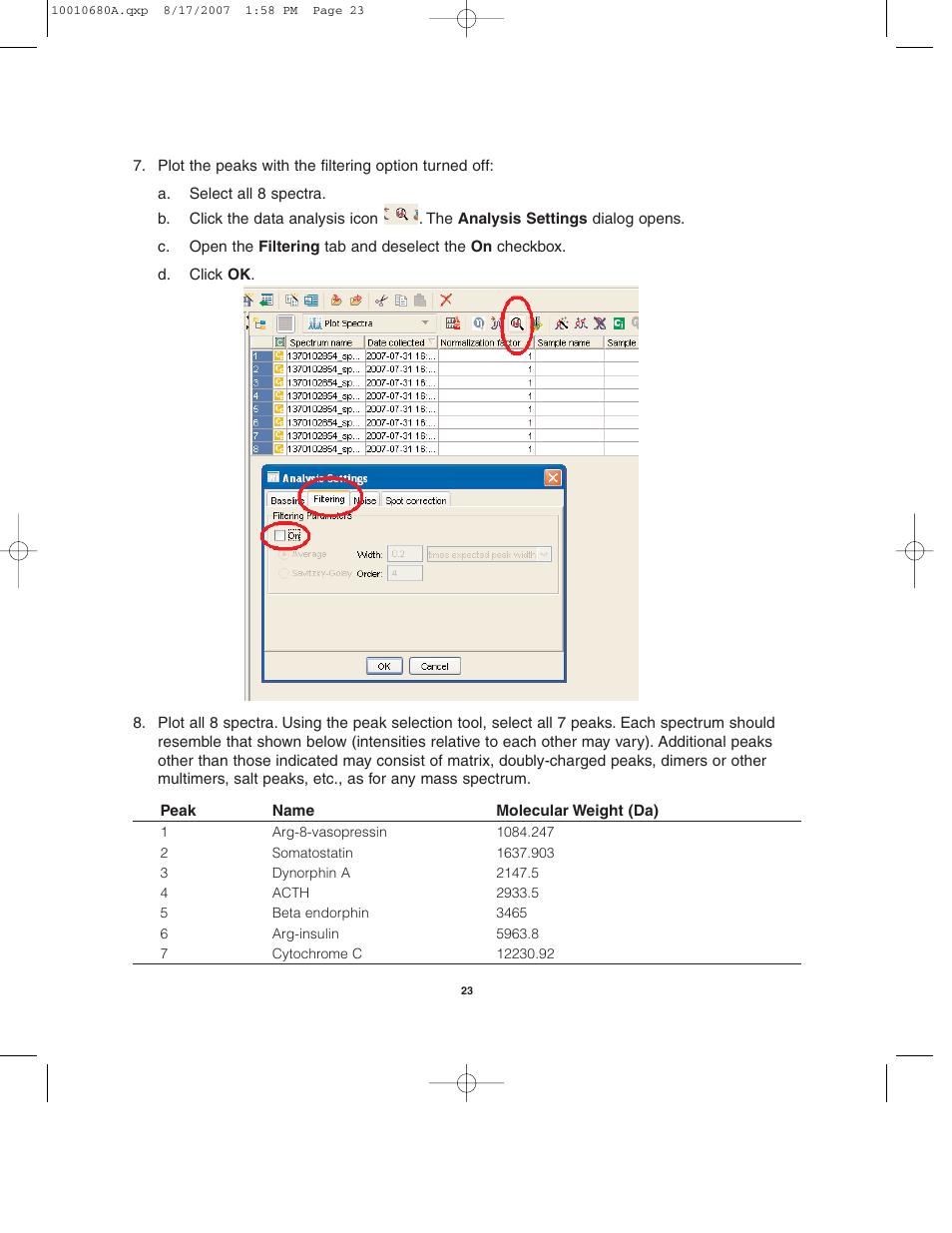 Bio-Rad ProteinChip Qualification and Calibration Kits User Manual | Page 26 / 35