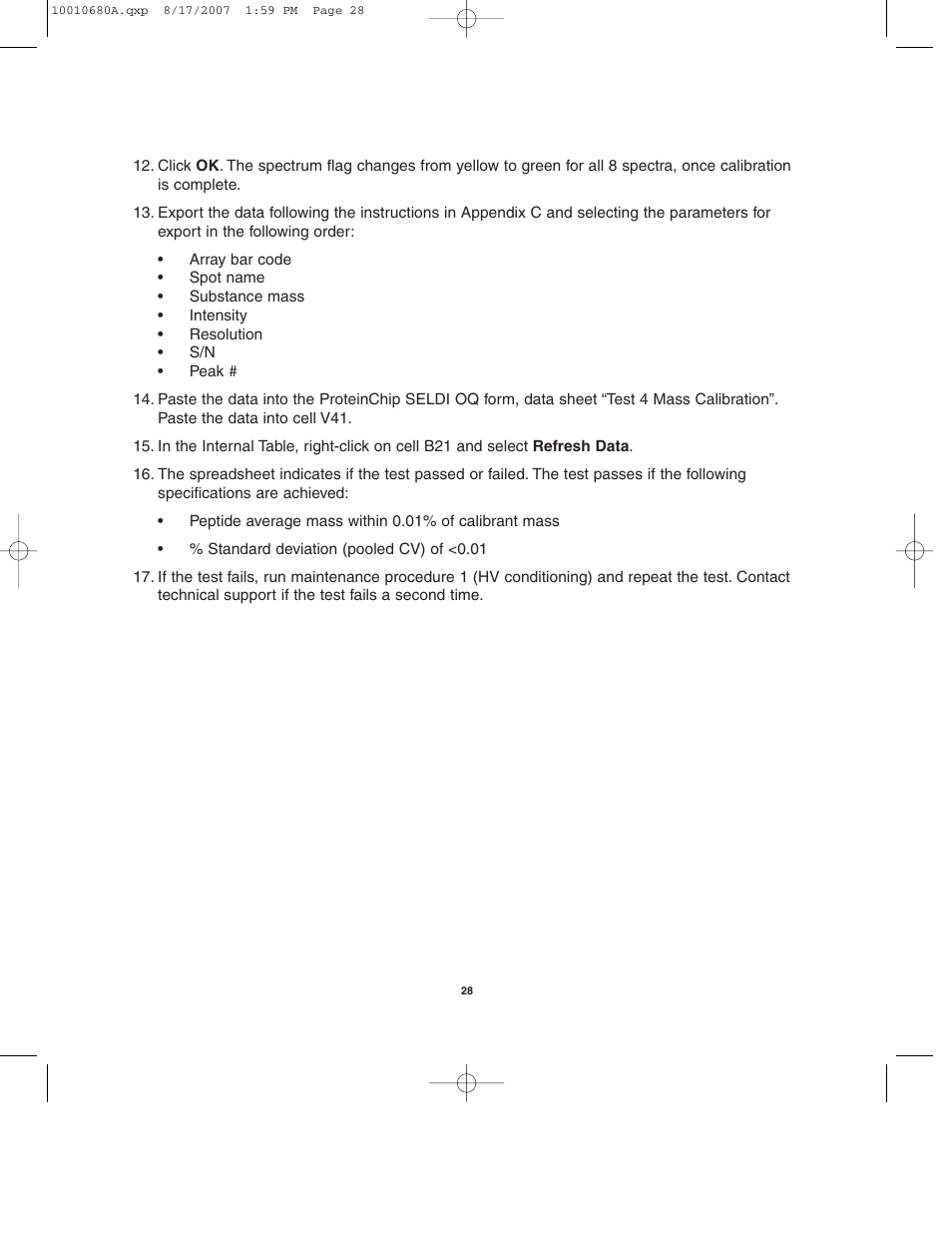 Bio-Rad ProteinChip Qualification and Calibration Kits User Manual | Page 31 / 35