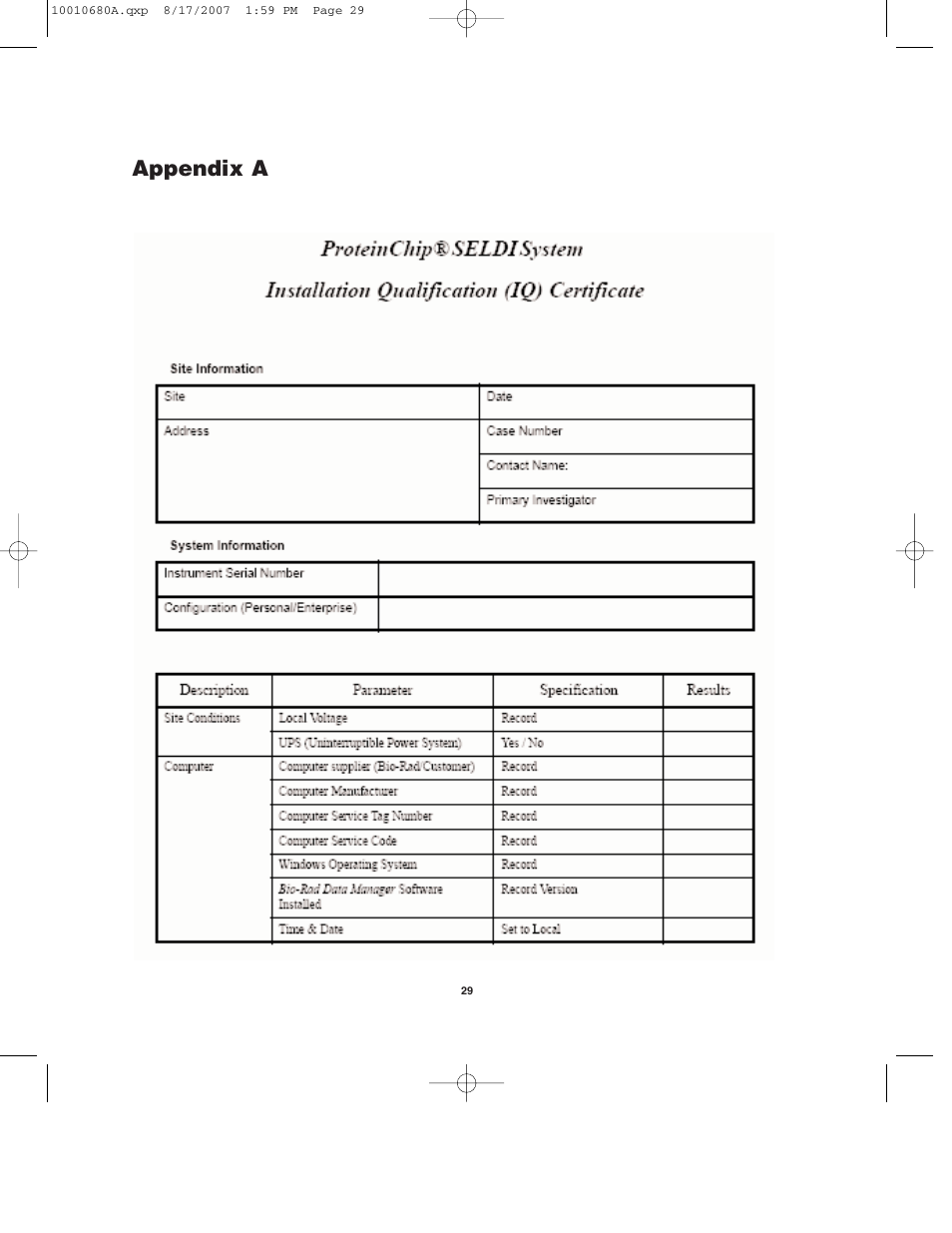 Appendix a | Bio-Rad ProteinChip Qualification and Calibration Kits User Manual | Page 32 / 35