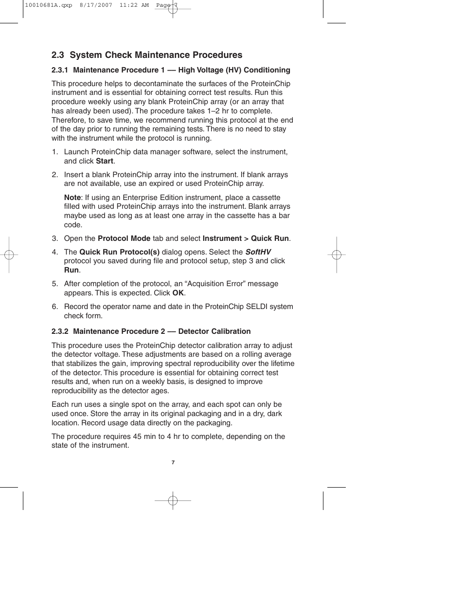 Bio-Rad ProteinChip Qualification and Calibration Kits User Manual | Page 10 / 21