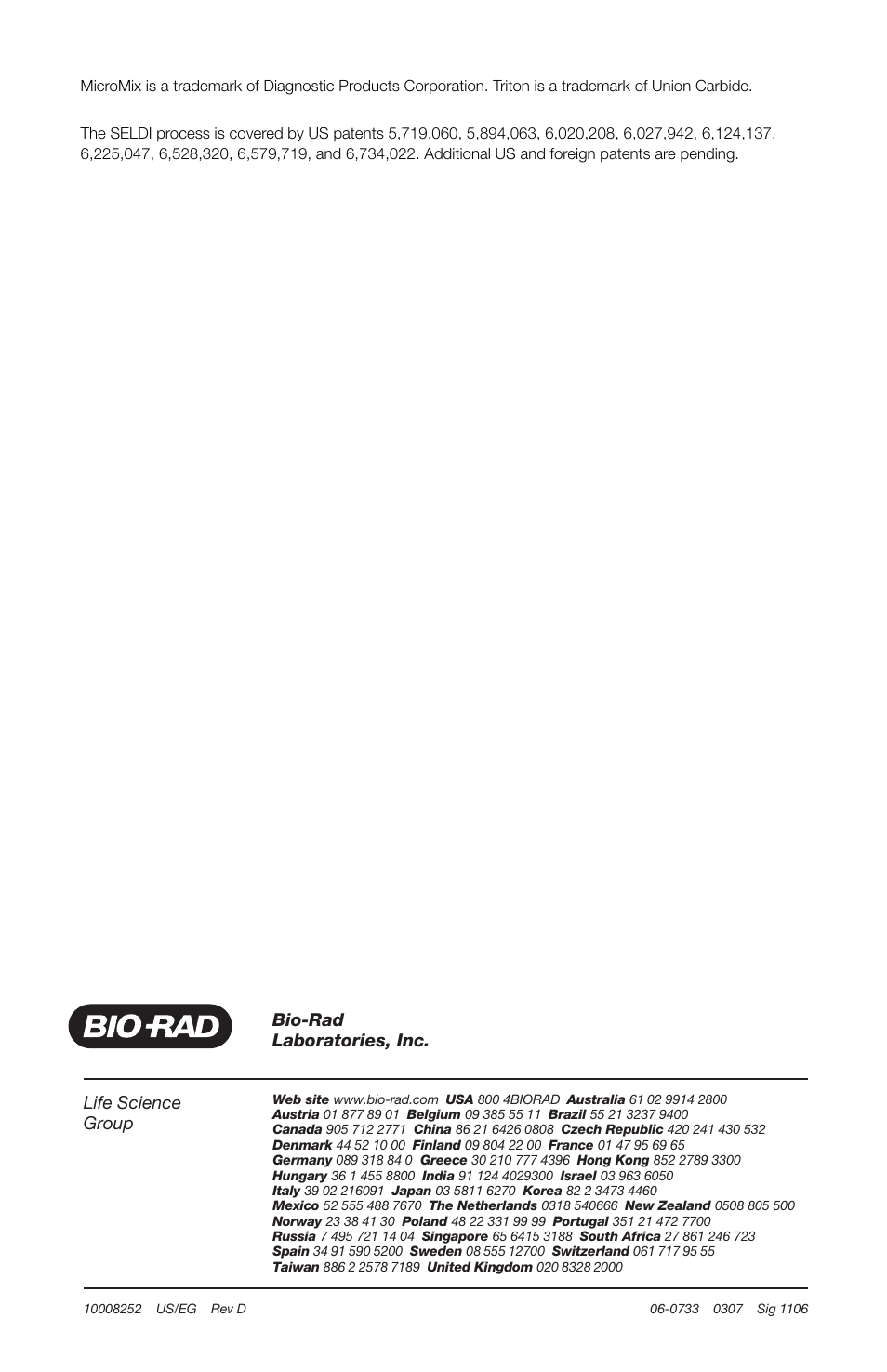 Bio-Rad ProteinChip Antibody Capture Kit User Manual | Page 12 / 12