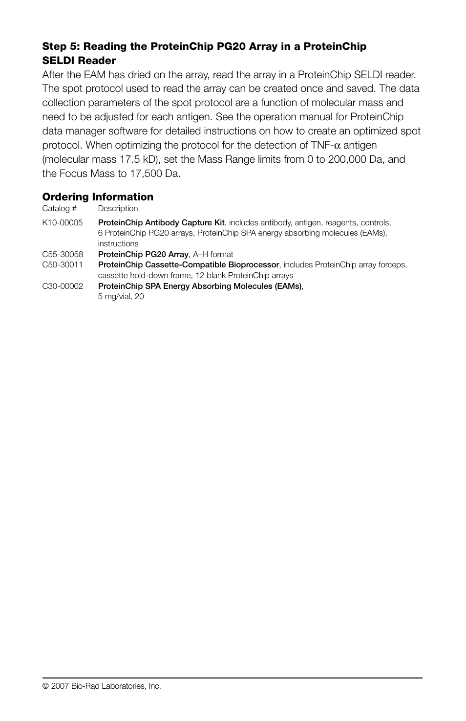 Bio-Rad ProteinChip Antibody Capture Kit User Manual | Page 8 / 12