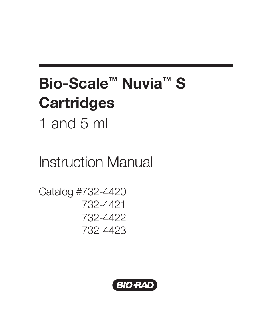 Bio-Rad Nuvia™ S Media User Manual | 28 pages