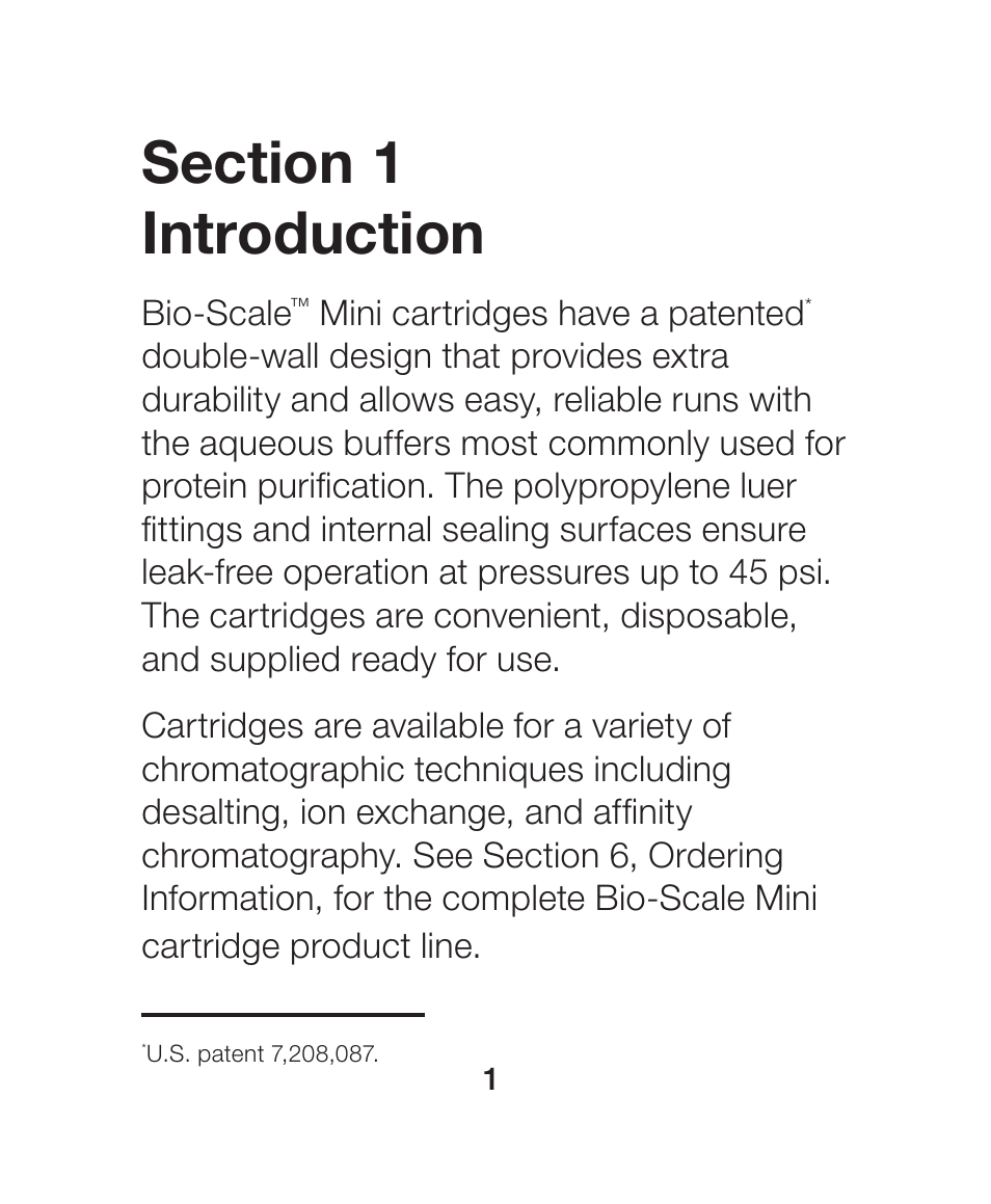 Section 1 introduction | Bio-Rad Nuvia™ S Media User Manual | Page 5 / 28