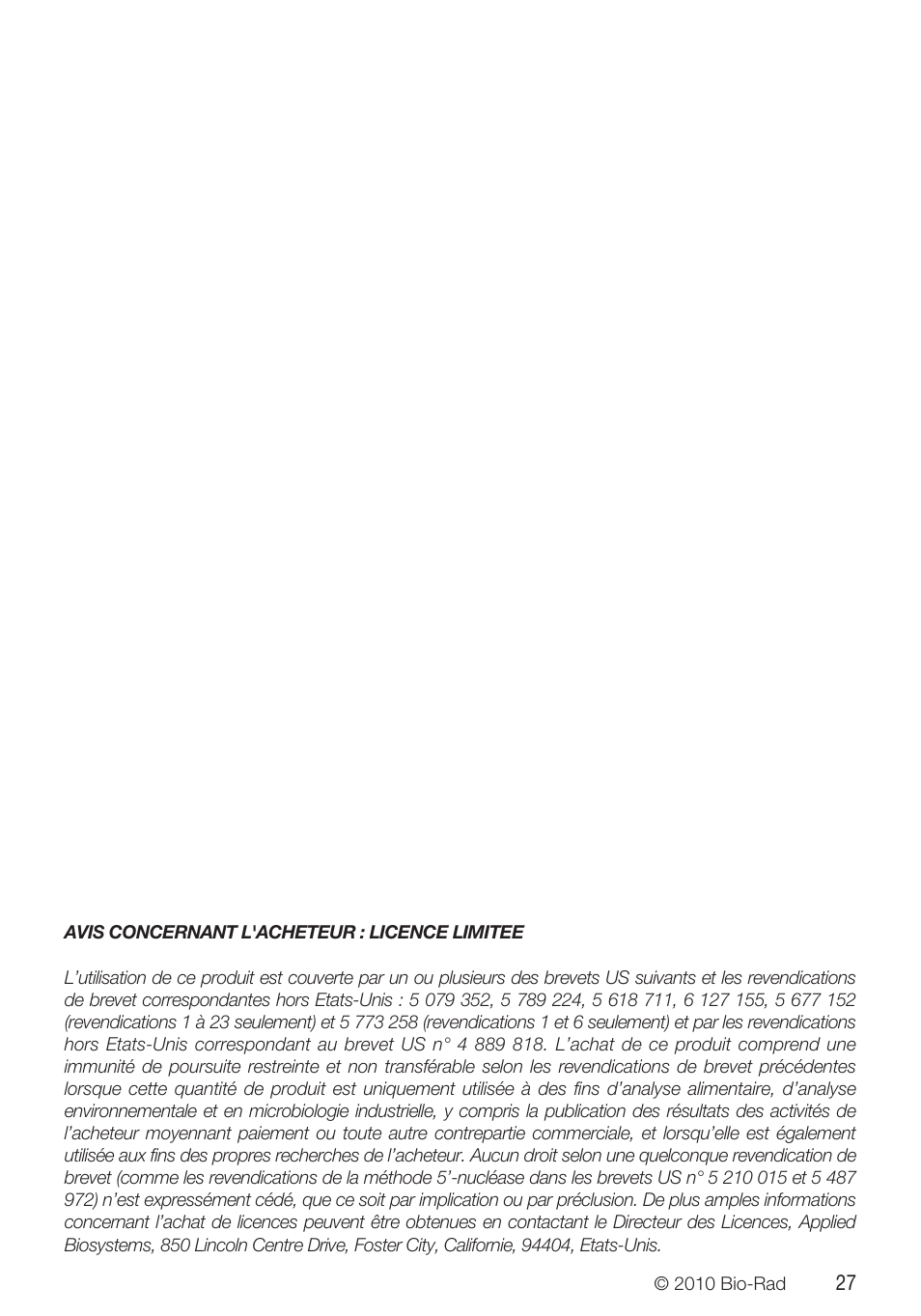 Bio-Rad VINEO™ Brettanomytest PCR Kit User Manual | Page 27 / 56