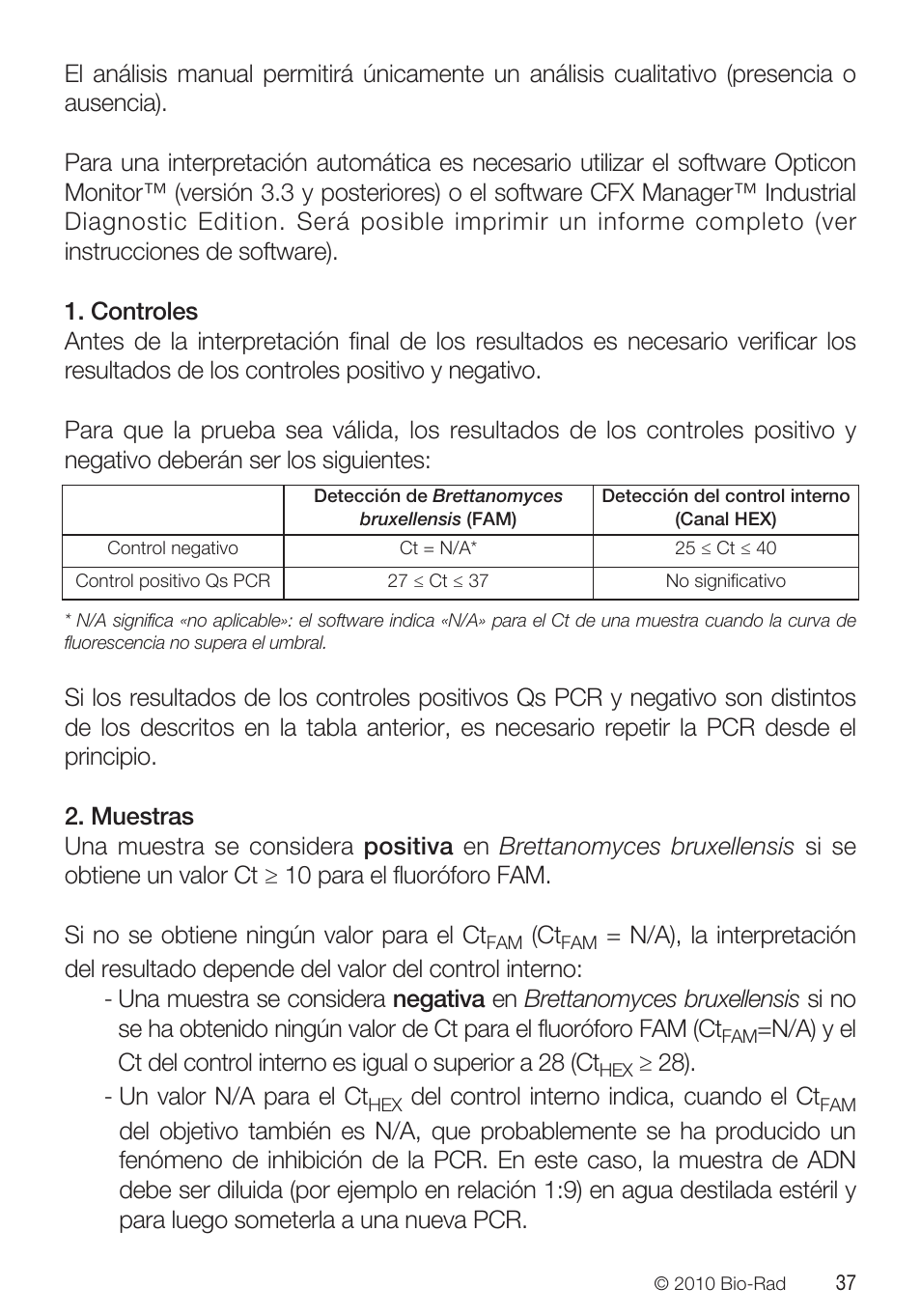 Bio-Rad VINEO™ Brettanomytest PCR Kit User Manual | Page 37 / 56