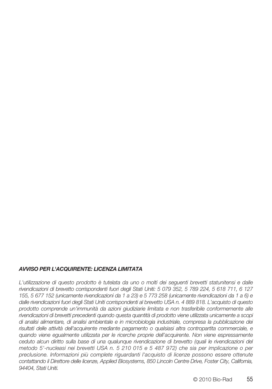 Bio-Rad VINEO™ Brettanomytest PCR Kit User Manual | Page 55 / 56