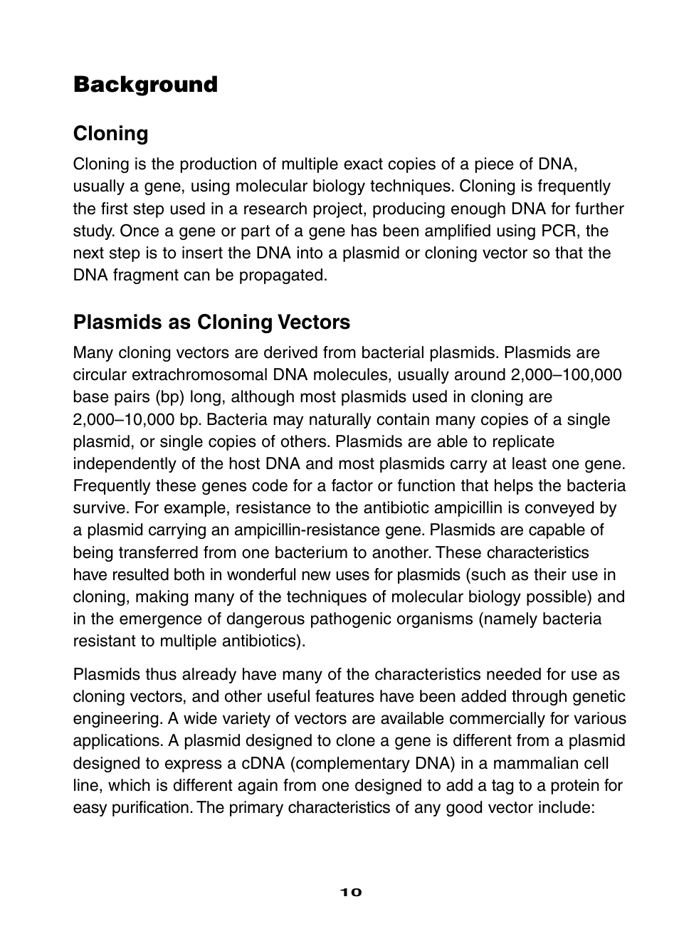 Background, Cloning, Plasmids as cloning vectors | Bio-Rad Ligation and Transformation Module User Manual | Page 14 / 60