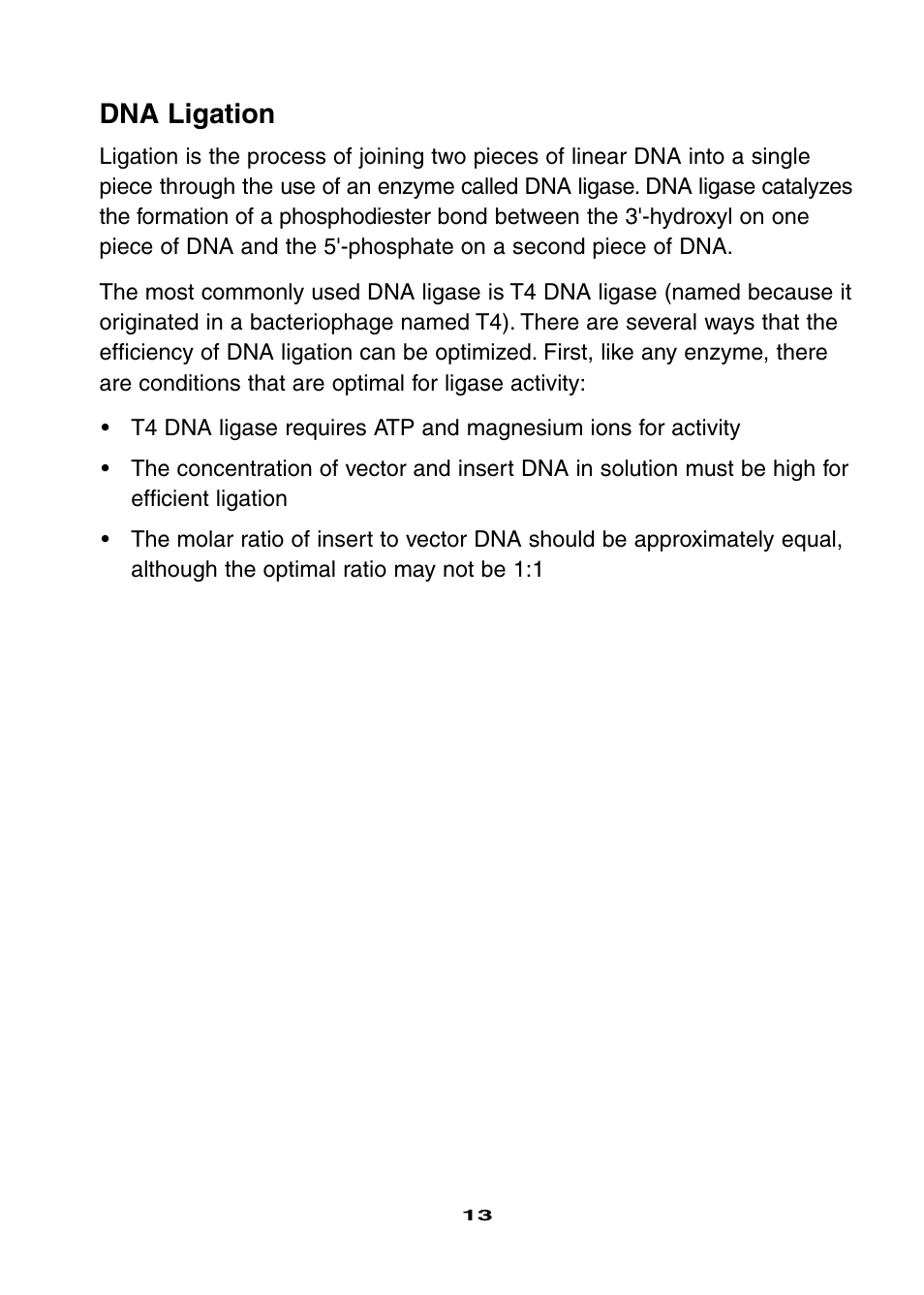 Dna ligation | Bio-Rad Ligation and Transformation Module User Manual | Page 17 / 60