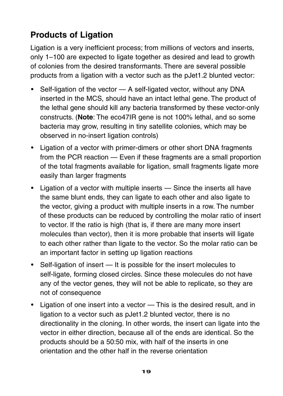 Products of ligation | Bio-Rad Ligation and Transformation Module User Manual | Page 23 / 60