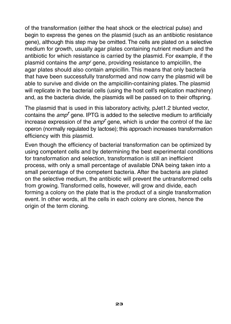 Bio-Rad Ligation and Transformation Module User Manual | Page 27 / 60