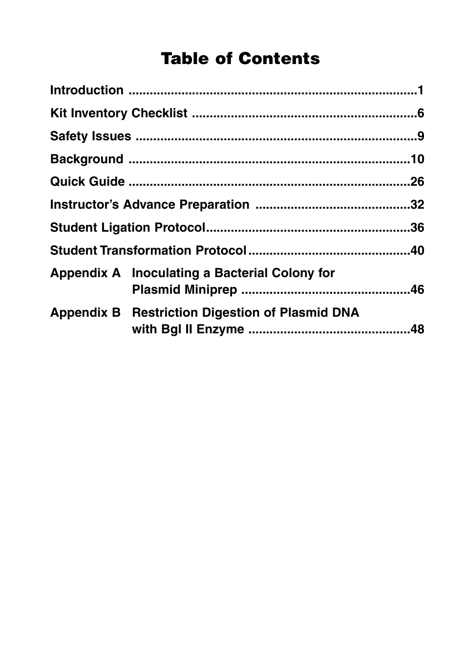 Bio-Rad Ligation and Transformation Module User Manual | Page 3 / 60