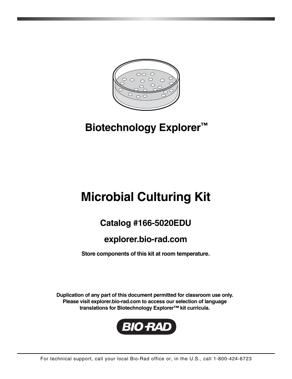 Bio-Rad Microbial Culturing Module User Manual | 12 pages