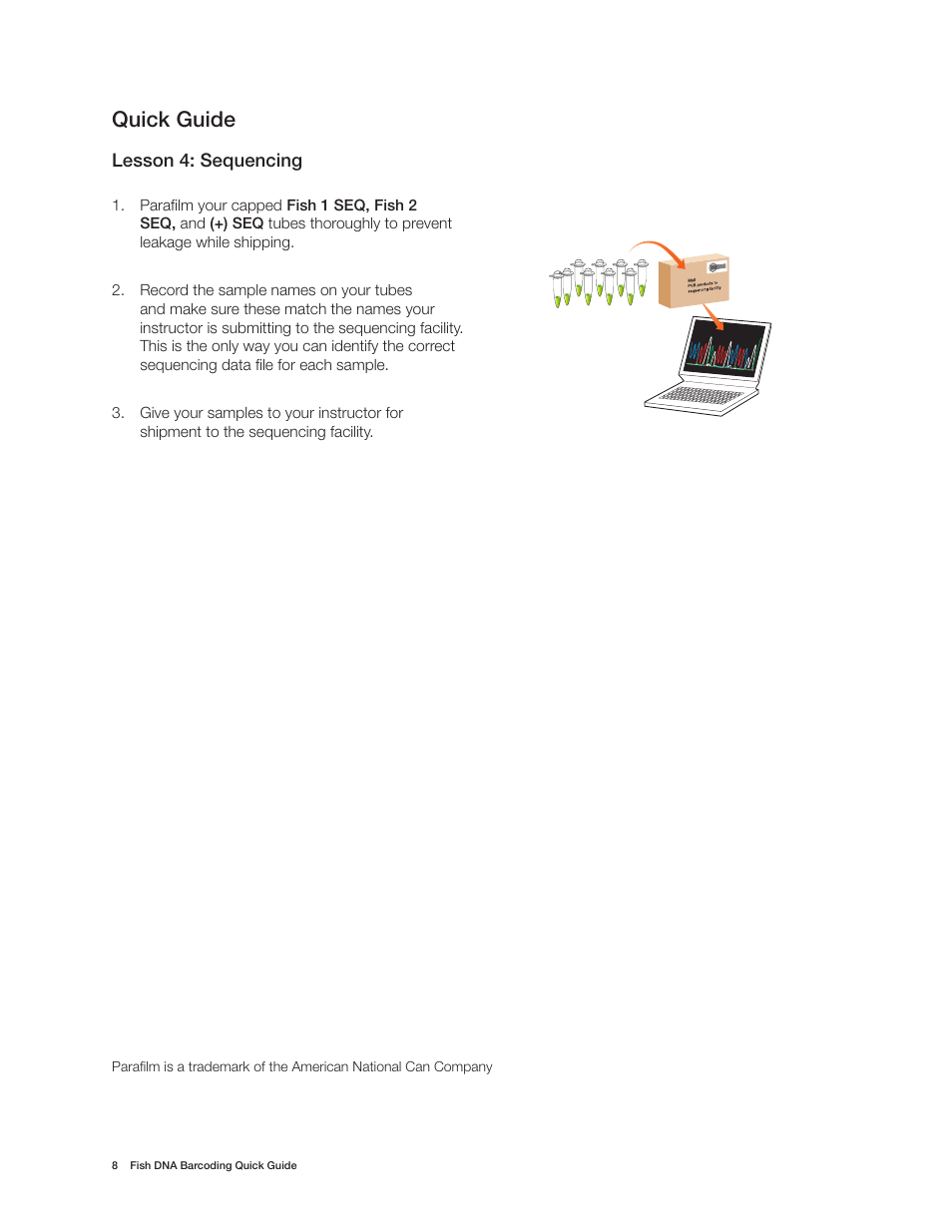 Quick guide | Bio-Rad Fish DNA Barcoding Kit User Manual | Page 10 / 12