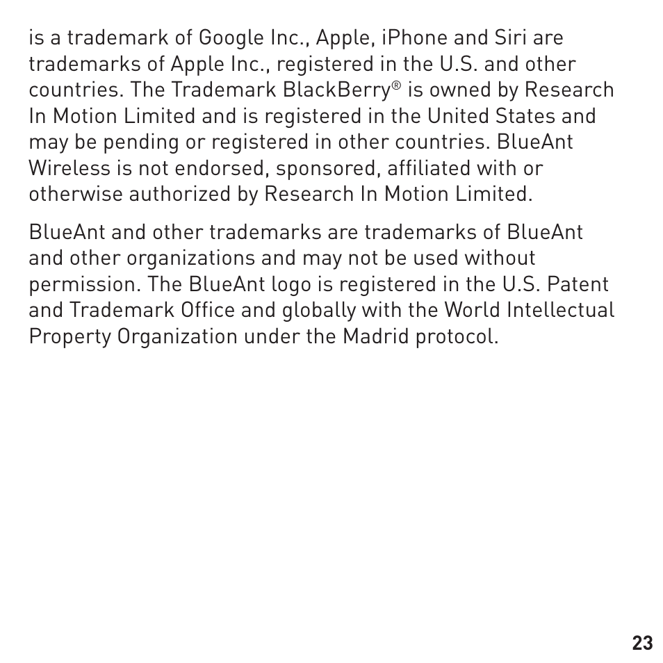 BlueAnt CONNECT Bluetooth Earpiece User Manual | Page 23 / 76