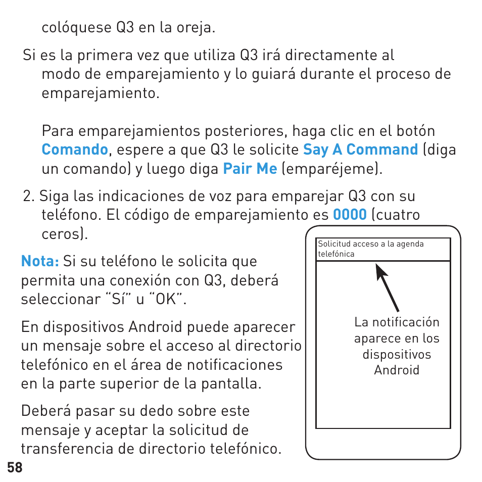 BlueAnt Q3 Premium Smartphone Earpiece User Manual | Page 58 / 80