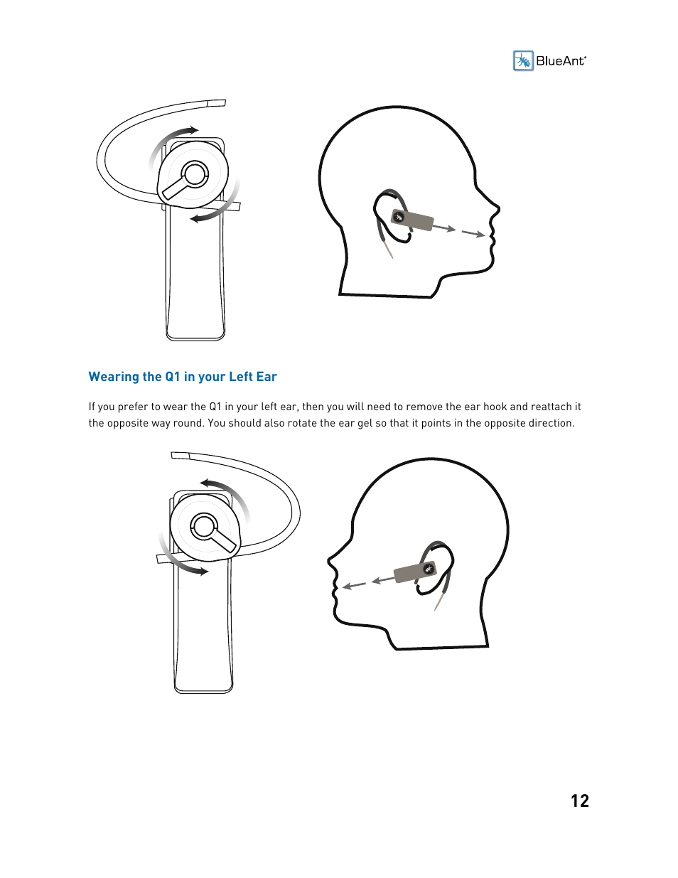 BlueAnt Q1 Voice Controlled Headset User Manual | Page 12 / 42