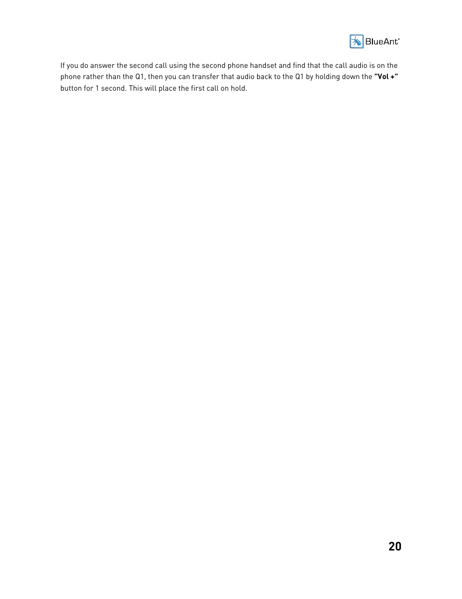 BlueAnt Q1 Voice Controlled Headset User Manual | Page 20 / 42