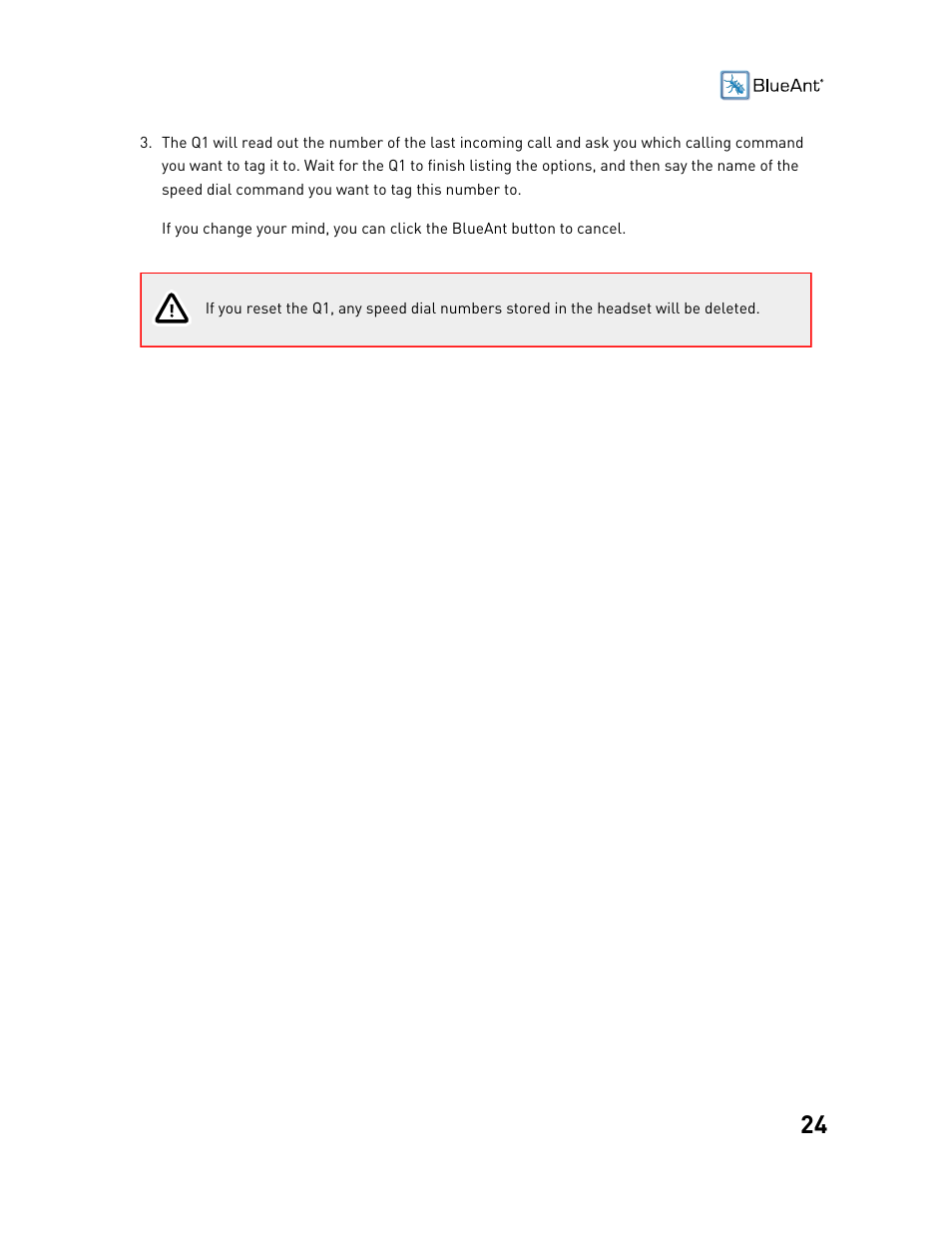 BlueAnt Q1 Voice Controlled Headset User Manual | Page 24 / 42
