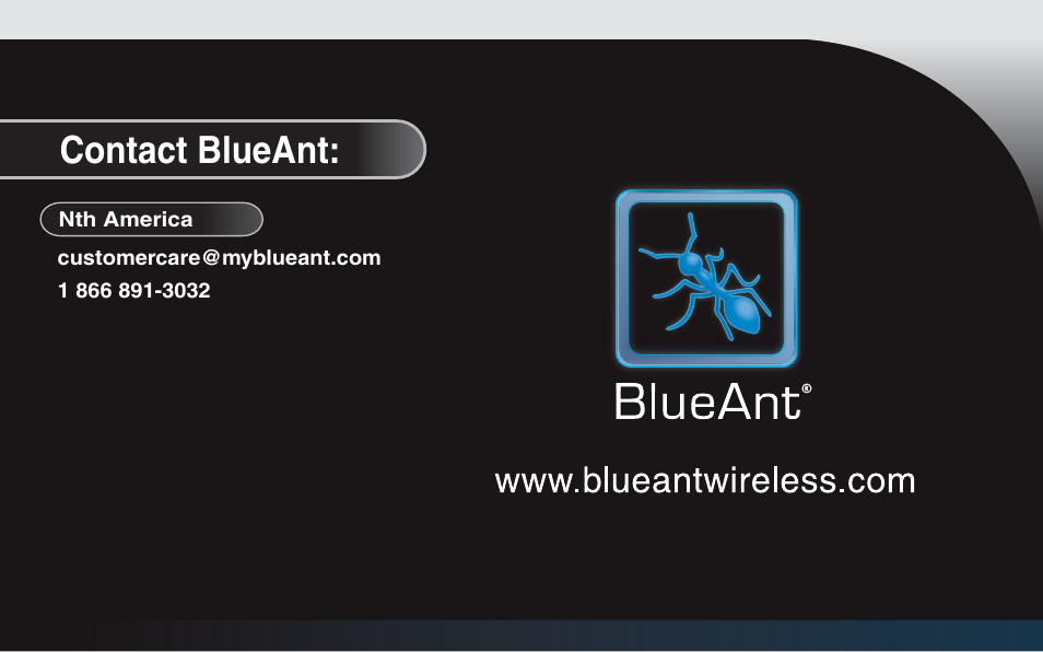 Contact blueant | BlueAnt V1x Voice Controlled Headset User Manual | Page 28 / 28