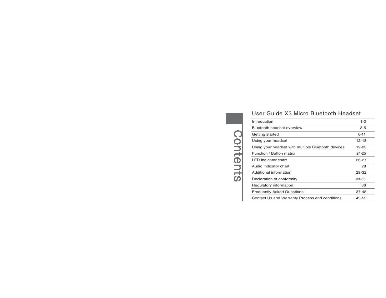 BlueAnt X3 Micro Bluetooth Headset User Manual | 27 pages
