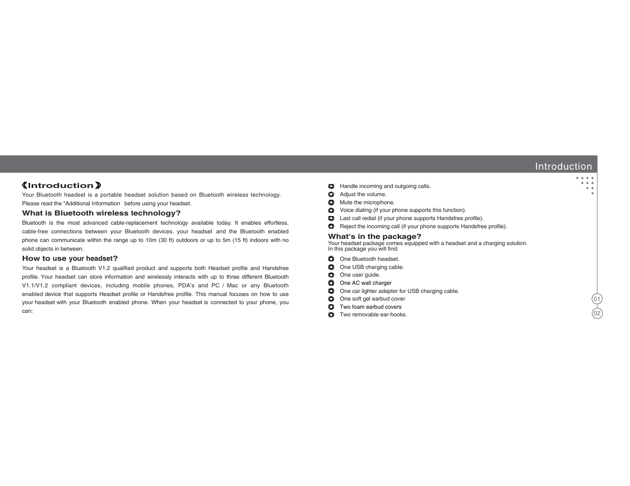 Introduction | BlueAnt X3 Micro Bluetooth Headset User Manual | Page 2 / 27