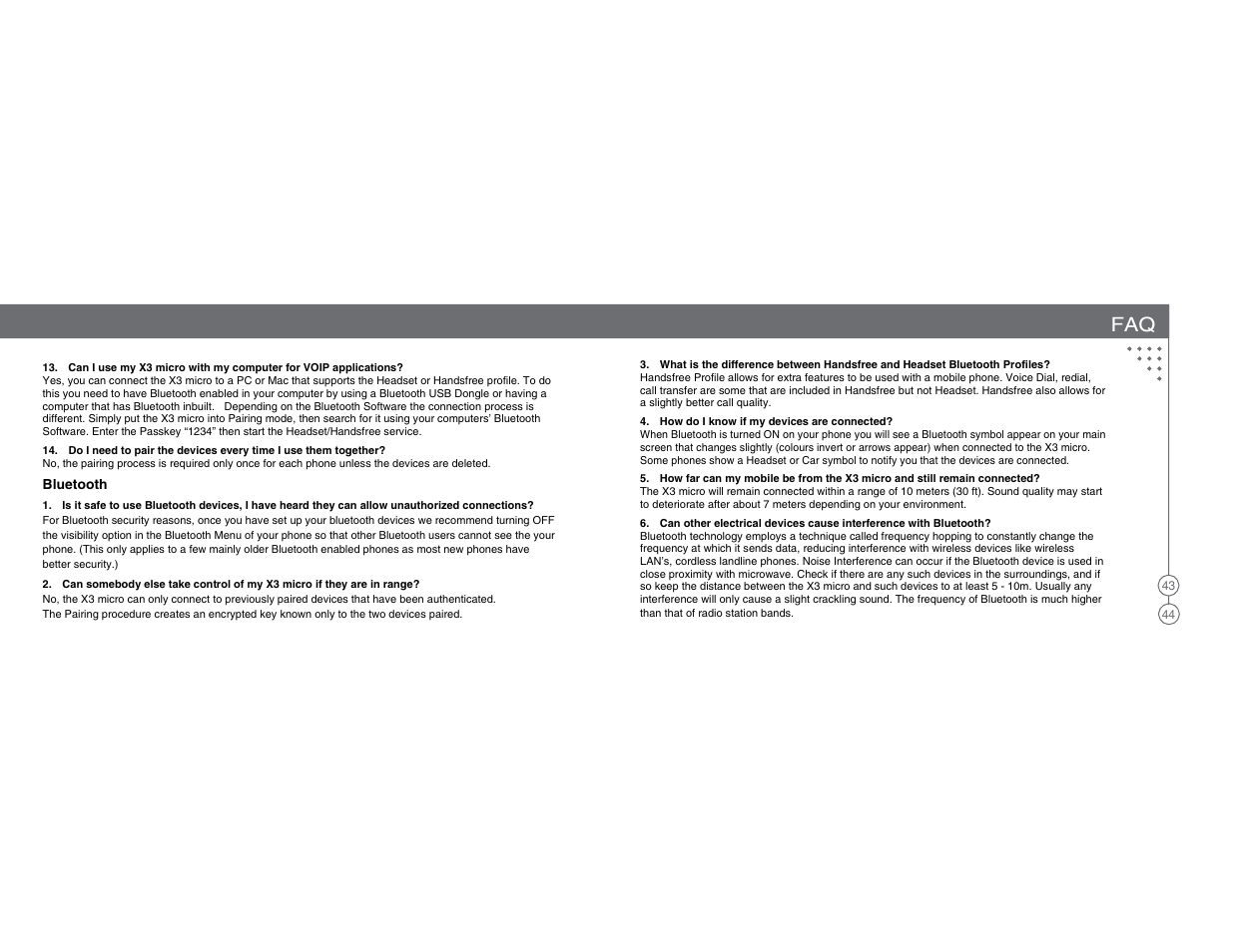 BlueAnt X3 Micro Bluetooth Headset User Manual | Page 23 / 27