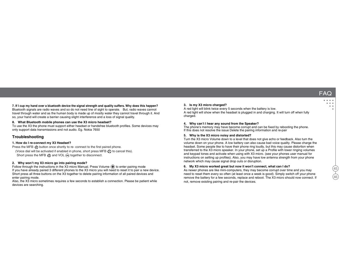 BlueAnt X3 Micro Bluetooth Headset User Manual | Page 24 / 27