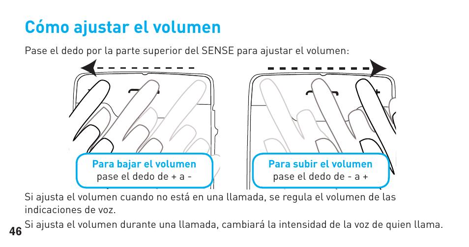 Cómo ajustar el volumen | BlueAnt Sense Speakerphone (S3 Compact) User Manual | Page 46 / 56