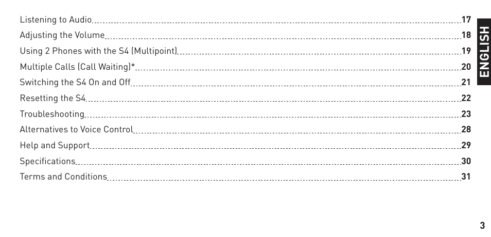 BlueAnt S4 True Handsfree User Manual | Page 3 / 32