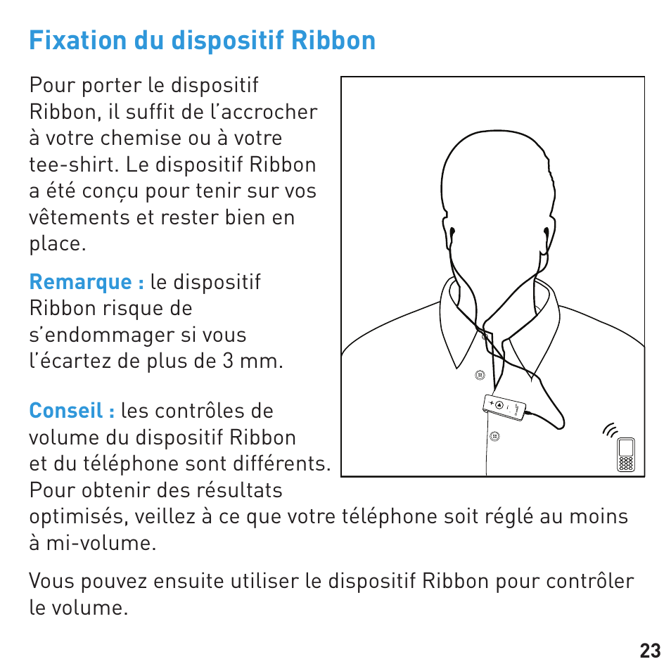 Fixation du dispositif ribbon | BlueAnt RIBBON Stereo Bluetooth Streamer User Manual | Page 23 / 48