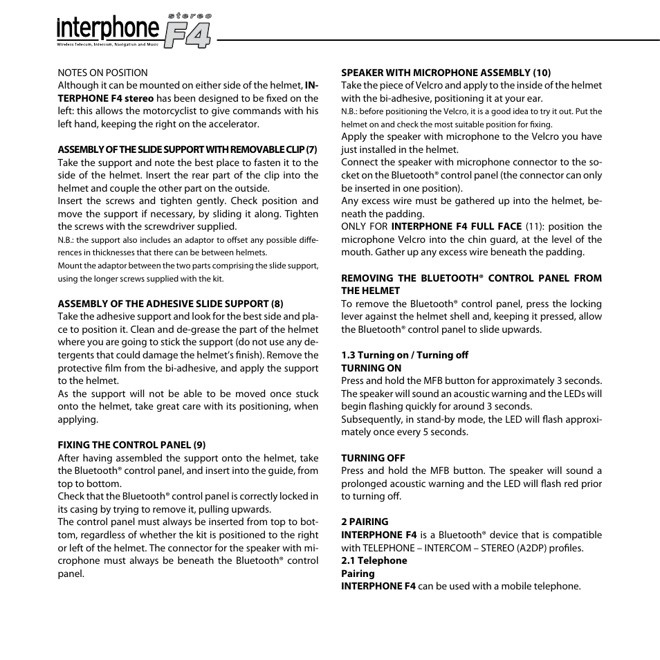 BlueAnt F4 Interphone Motorcycle Kit User Manual | Page 10 / 15
