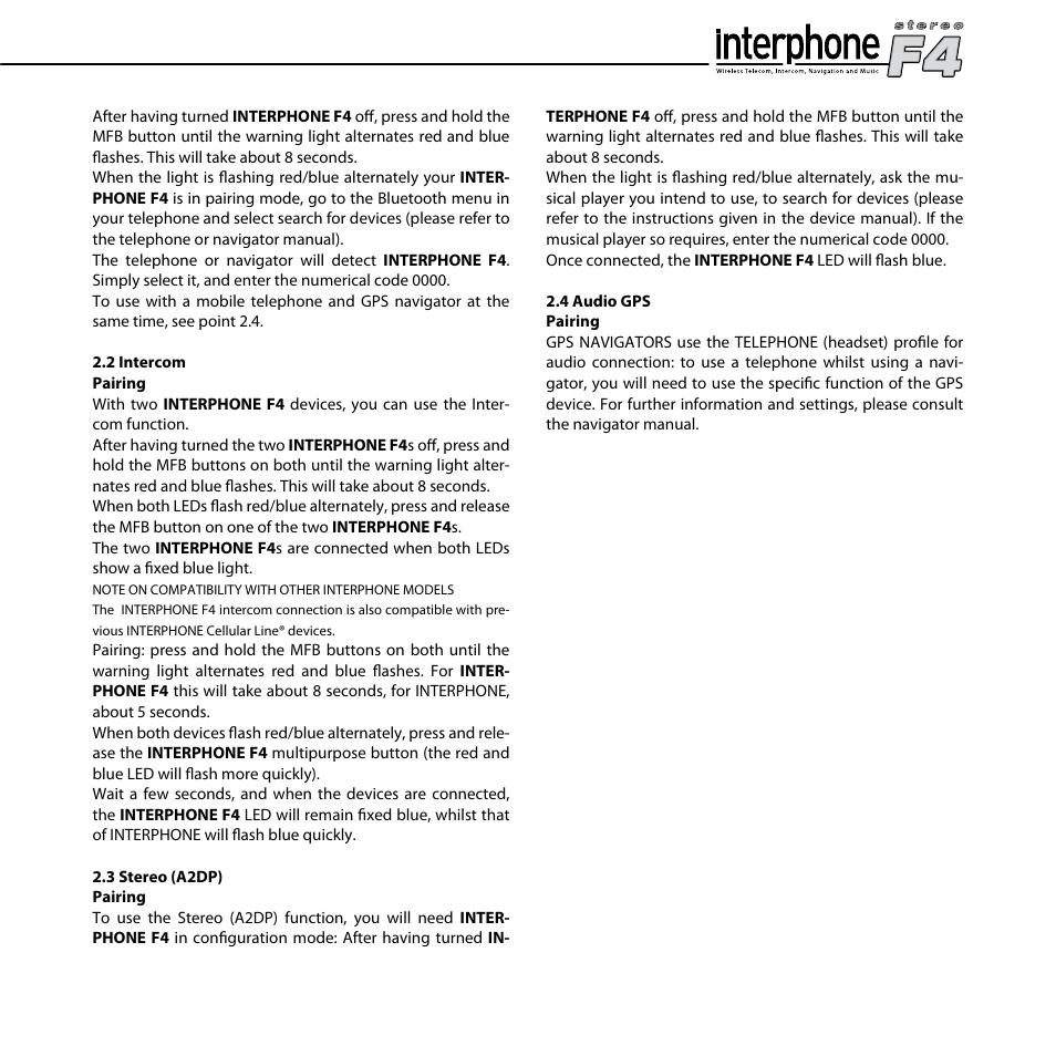 BlueAnt F4 Interphone Motorcycle Kit User Manual | Page 11 / 15