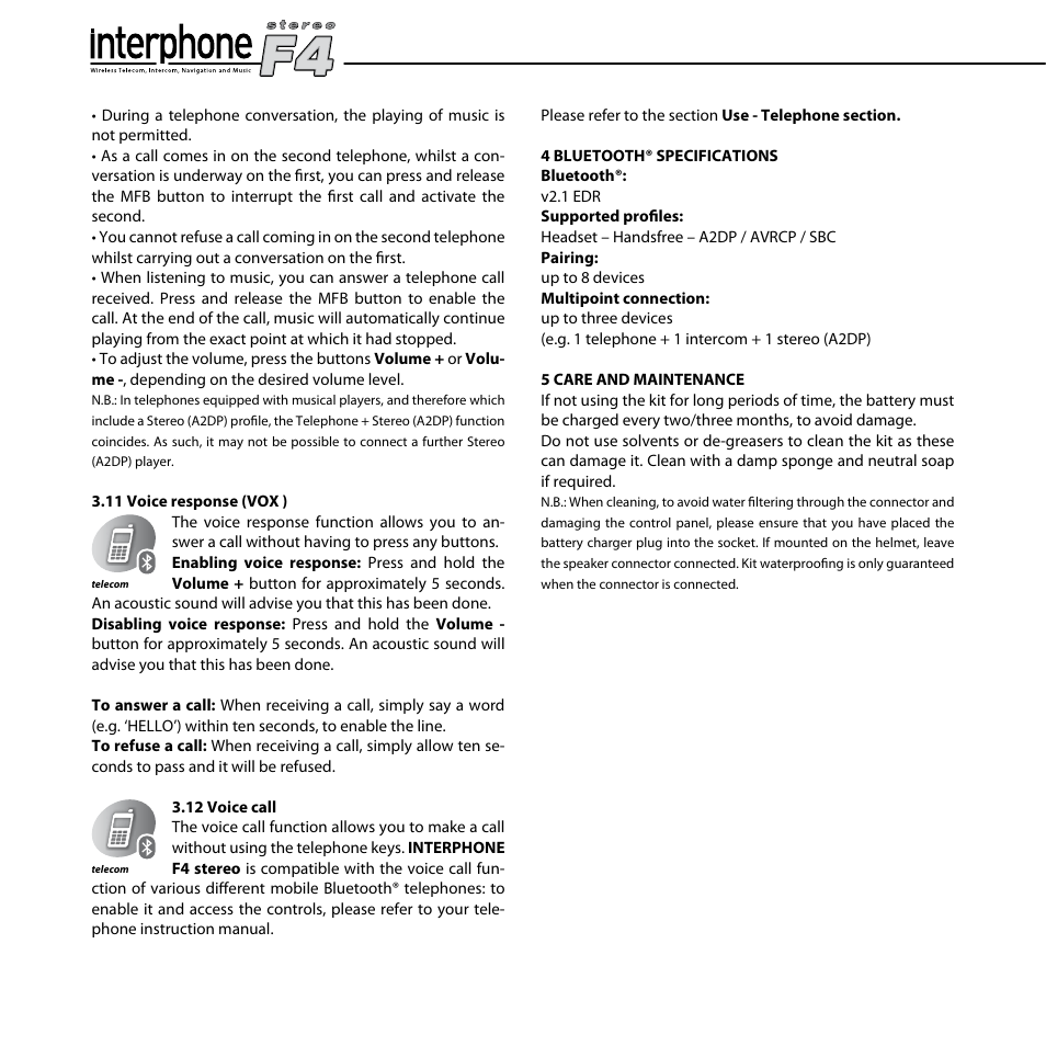 BlueAnt F4 Interphone Motorcycle Kit User Manual | Page 14 / 15
