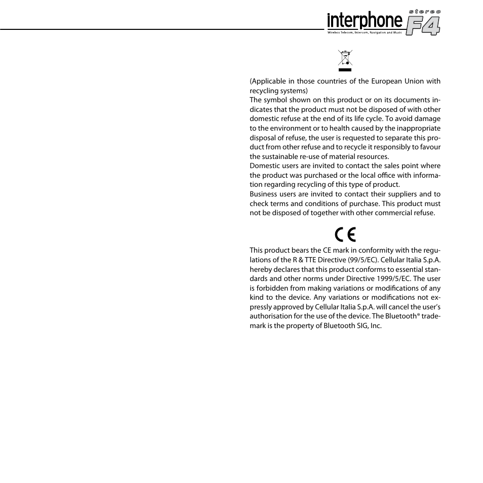 BlueAnt F4 Interphone Motorcycle Kit User Manual | Page 15 / 15
