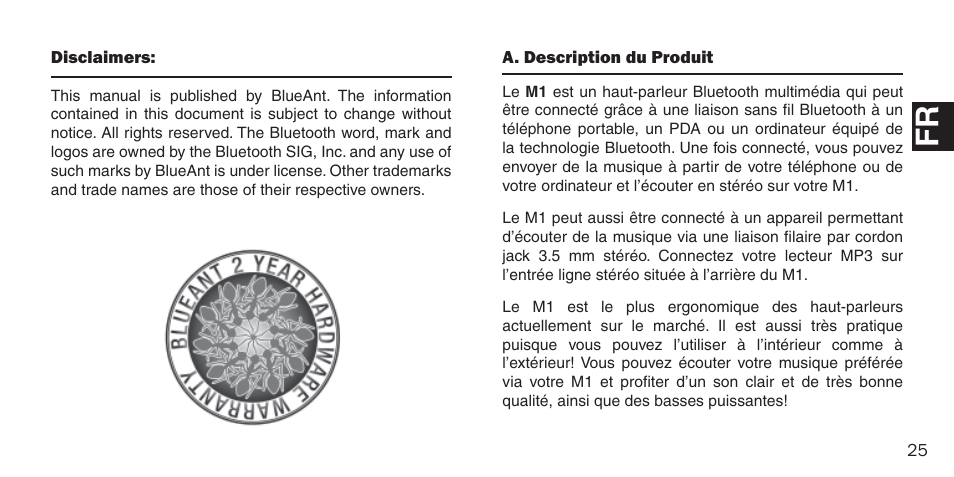 BlueAnt M1 Stereo Speakers User Manual | Page 25 / 48