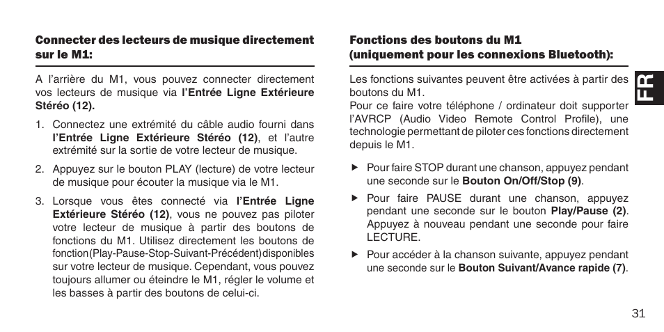 BlueAnt M1 Stereo Speakers User Manual | Page 31 / 48
