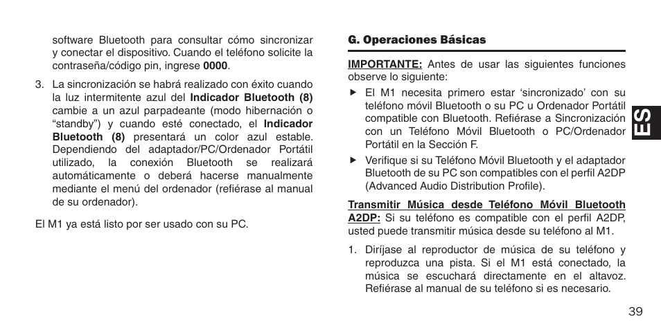 BlueAnt M1 Stereo Speakers User Manual | Page 39 / 48