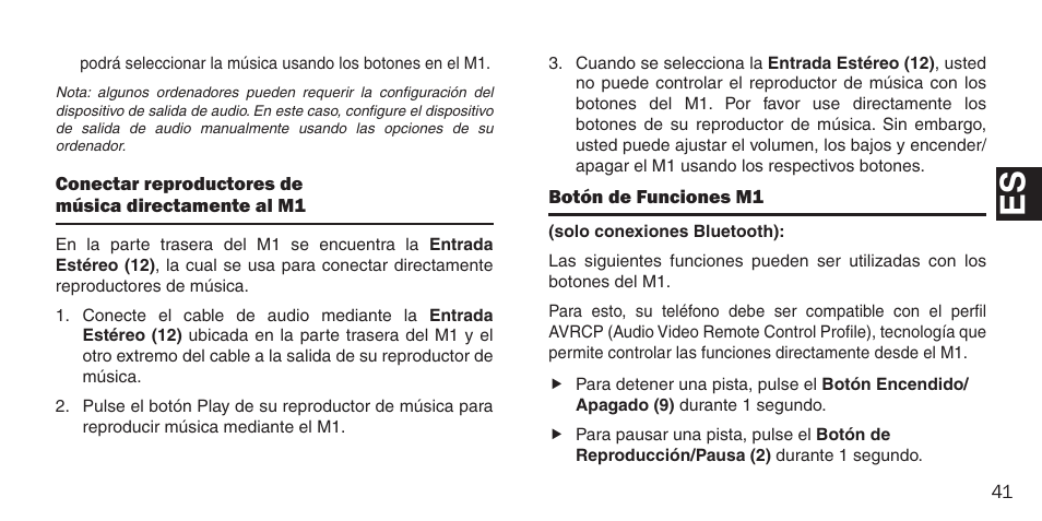 BlueAnt M1 Stereo Speakers User Manual | Page 41 / 48