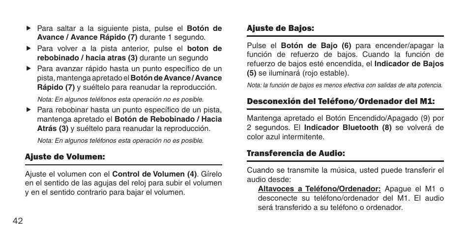BlueAnt M1 Stereo Speakers User Manual | Page 42 / 48