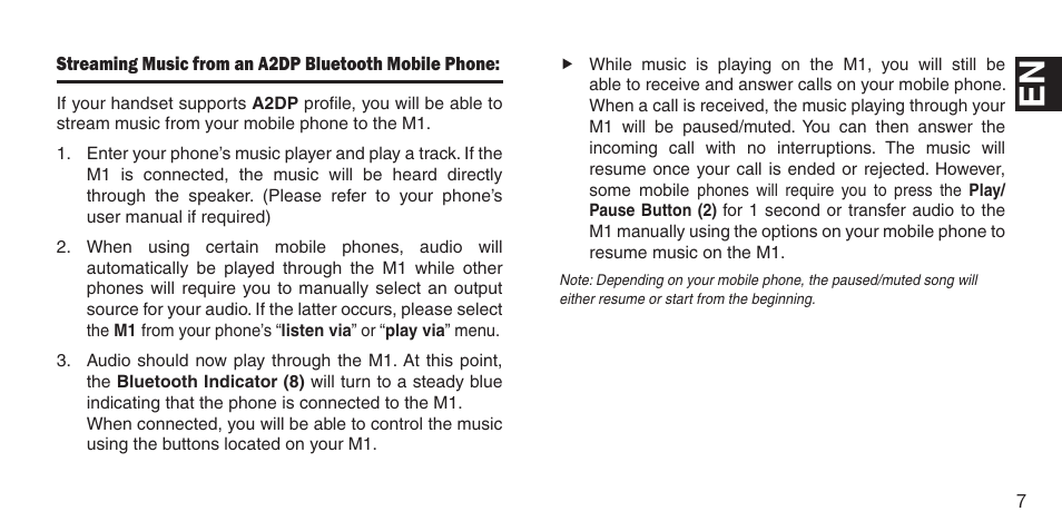 BlueAnt M1 Stereo Speakers User Manual | Page 7 / 48