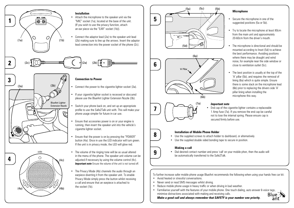 BlueAnt Safe2talk Plug and Go Handsfree User Manual | Page 2 / 2