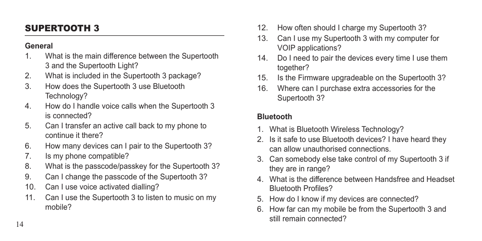 BlueAnt Supertooth 3 Handsfree User Manual | Page 14 / 48