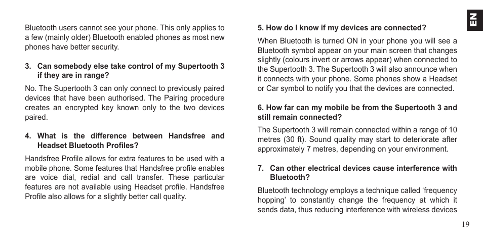 BlueAnt Supertooth 3 Handsfree User Manual | Page 19 / 48